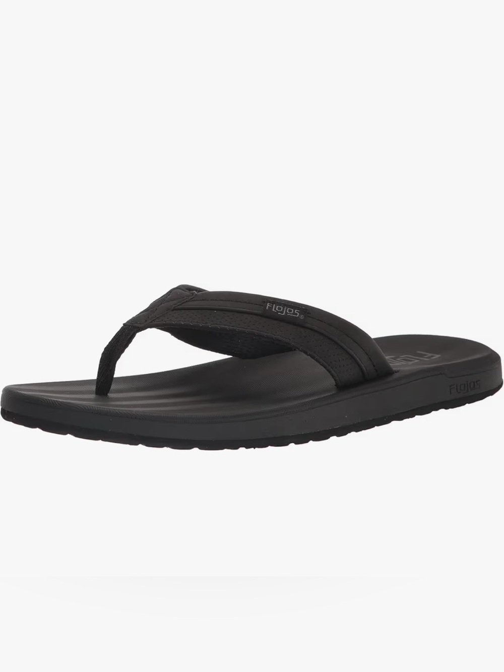 Flojos Men's Levee Cushioned Flip Flop Sandals Black - Size 12
